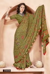 Sarvikaa By Vallabhi Moss Georgette Ethnic Print With Fancy Swarovski Work Saree Online Wholesale